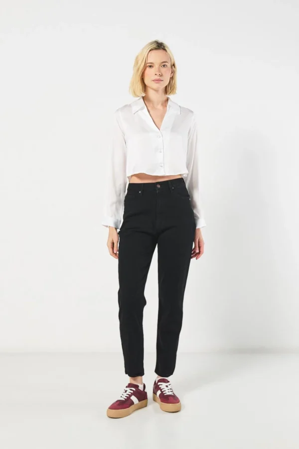Blusa Crop Top Satín